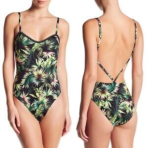 NWT Lucky Brand Tropical One Piece Swimsuit Size M